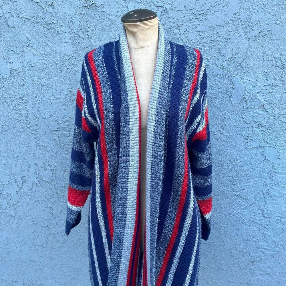 Striped Cardigan Sweater One Size Hipper Surfer The Dude